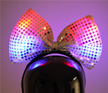 GAHBBTIE - Flashing Sequin Bow Tie Headband