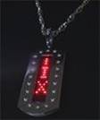GALEDDT - LED Scrolling Dog Tag with Silver Chain